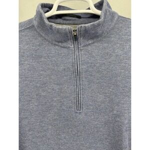 Turtleson Men's Blue Heathered Quarter Zip Pullover Long Sleeve Shirt Size L